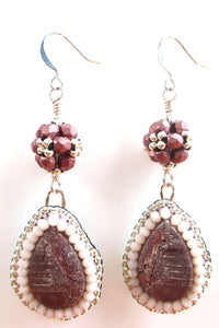 Agate Dangle Statement Earrings