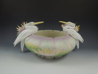 Two Heron Waterlily Vessel