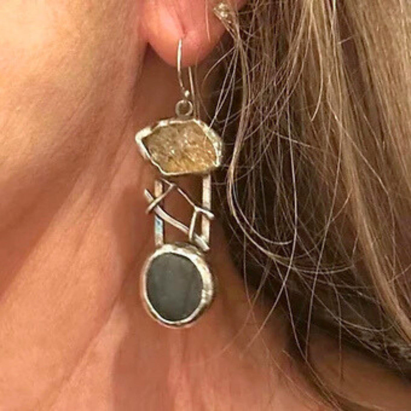 Geode Opal Sticks & Stones Earrings