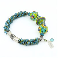 Teal & Apple Green Bracelet