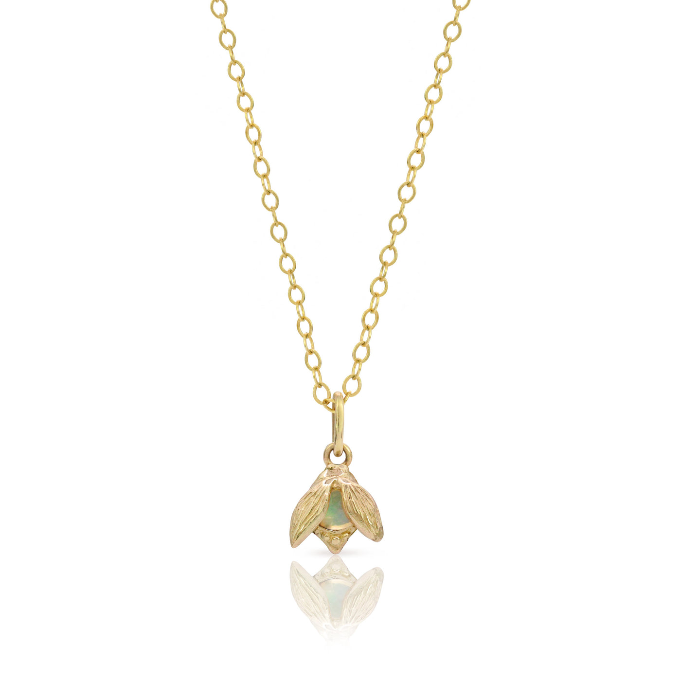 Alida Opal Bug Charm Necklace