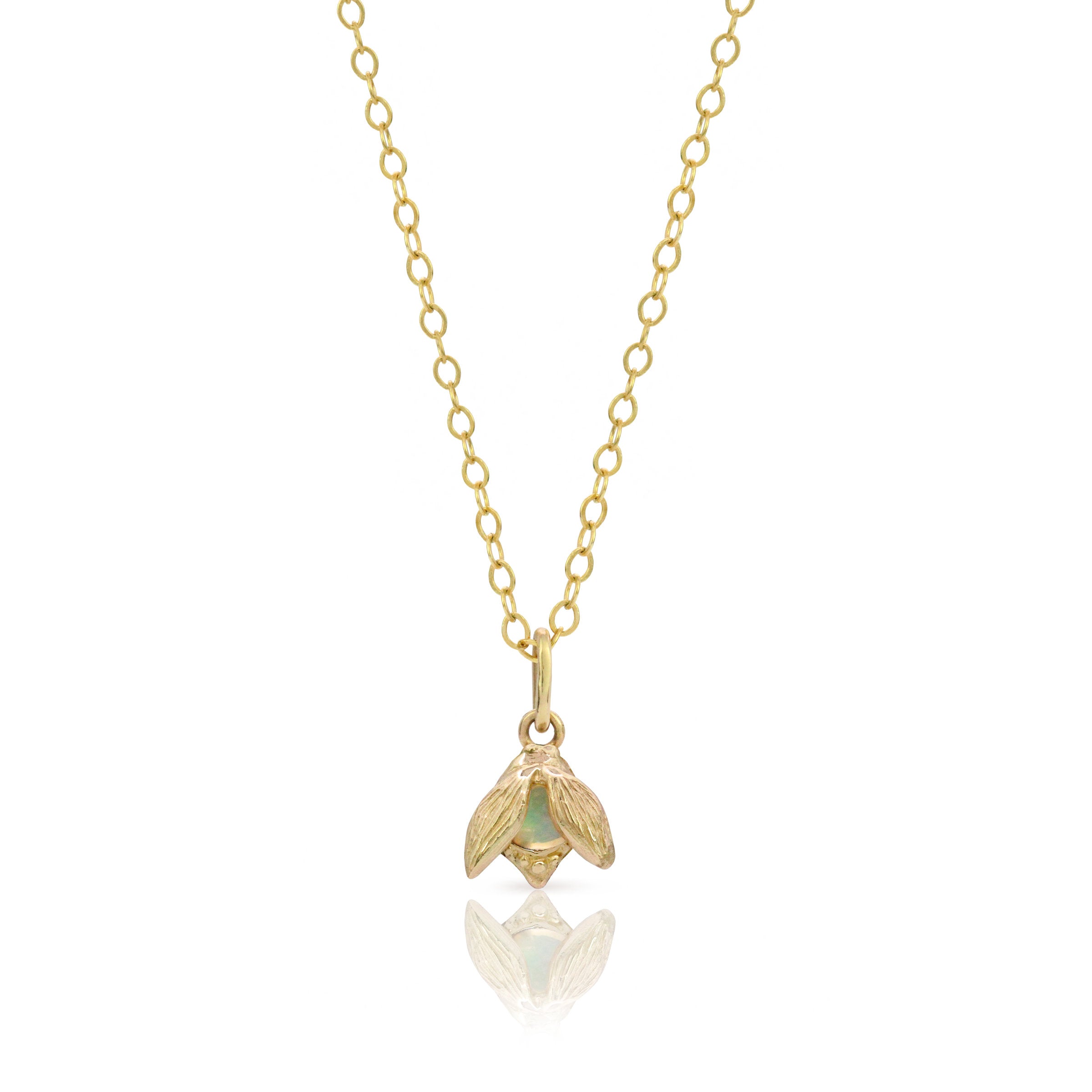 Alida Opal Bug Charm Necklace