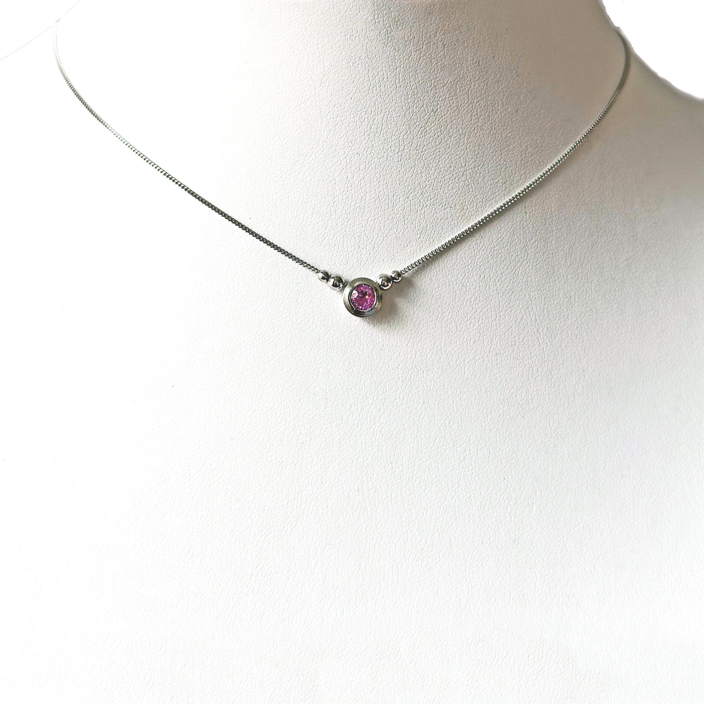 Pale Pink Sapphire Simplicity Pendant