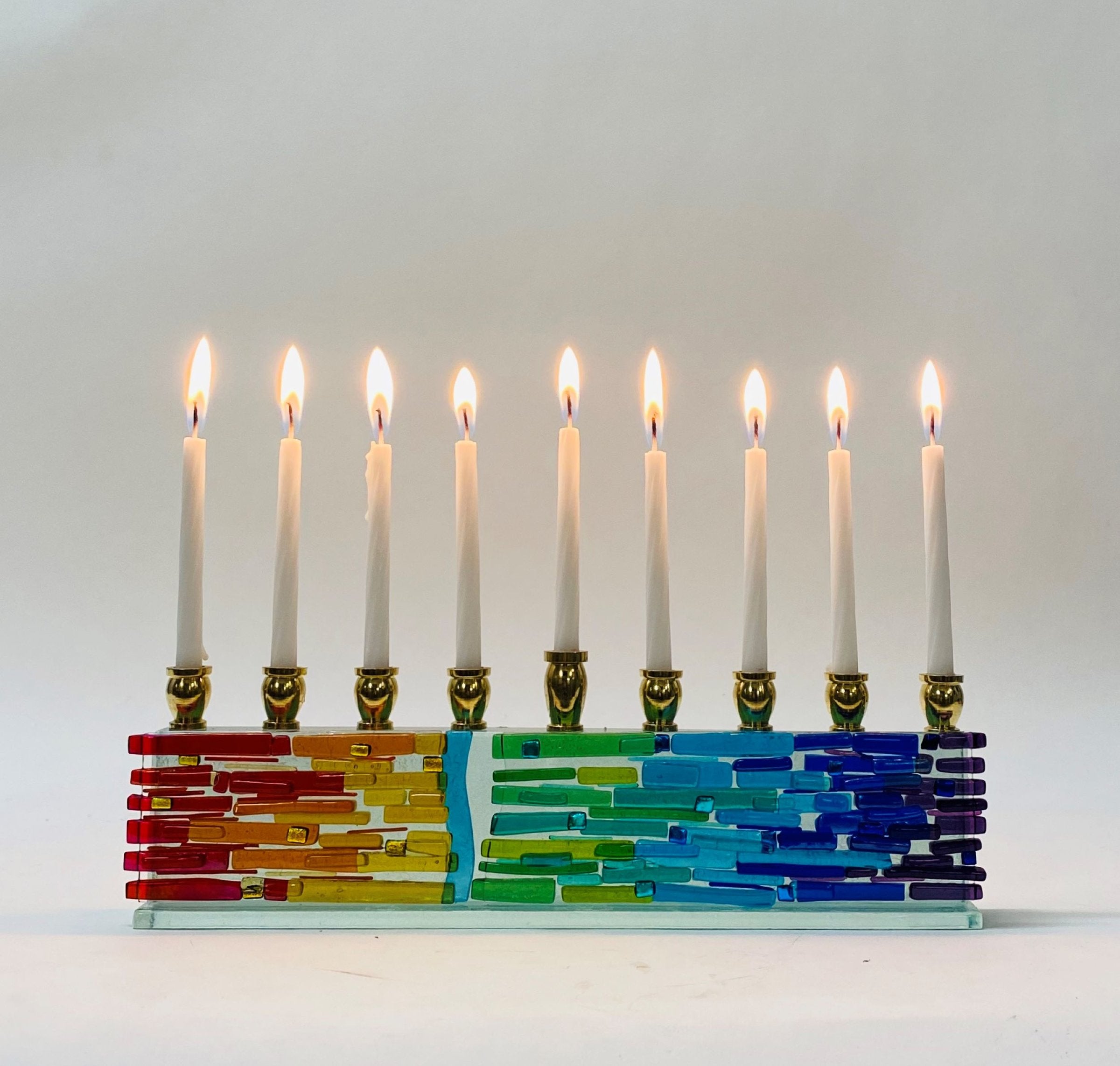 Parting of the Sea Menorah in Icicle Rainbow II