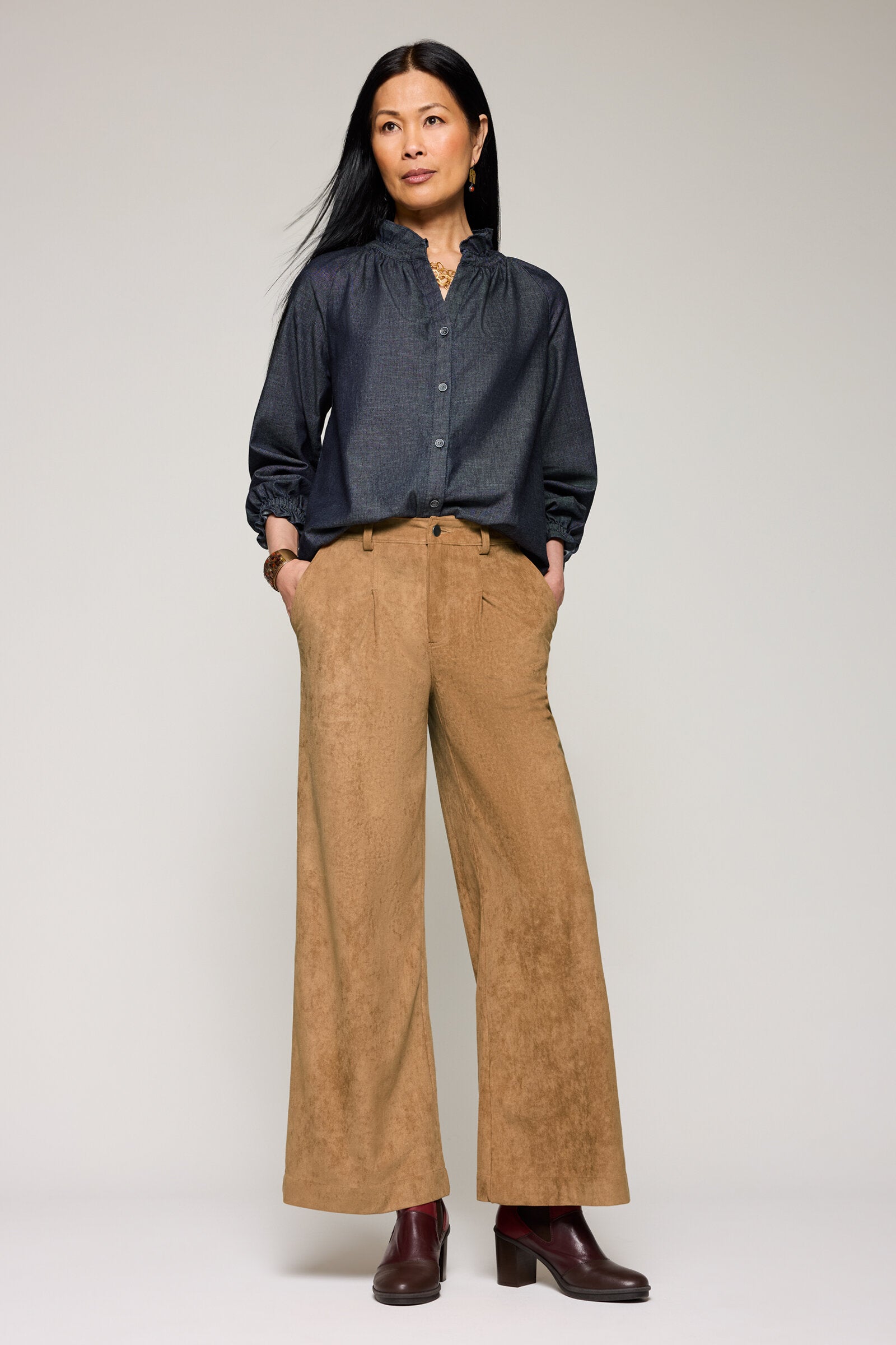 Chambray Beatrice Blouse