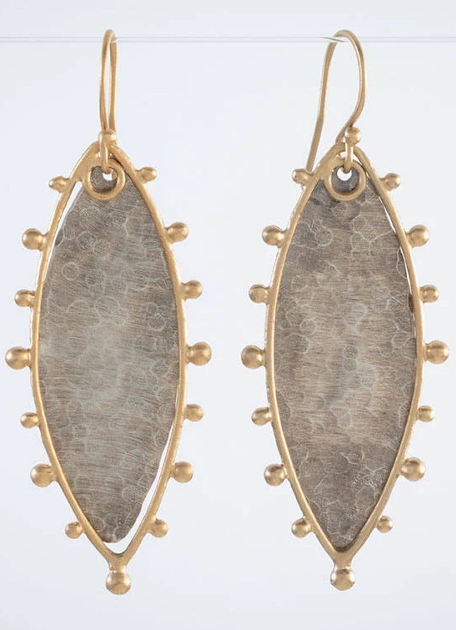 Spur Earring in Mixed Metals
