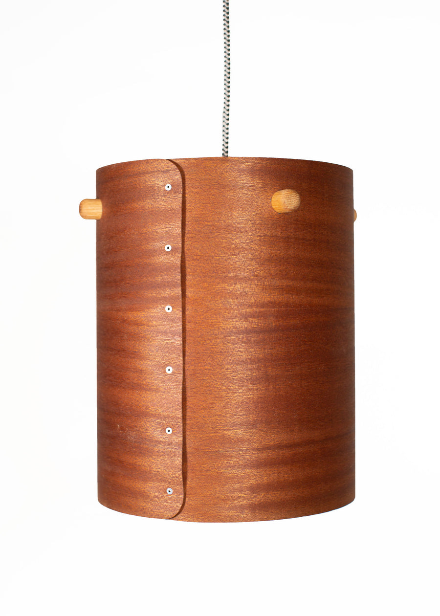 Drum Pendant Lamp in Small, Sapele