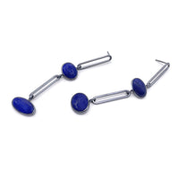 Double Lapis Link Earrings