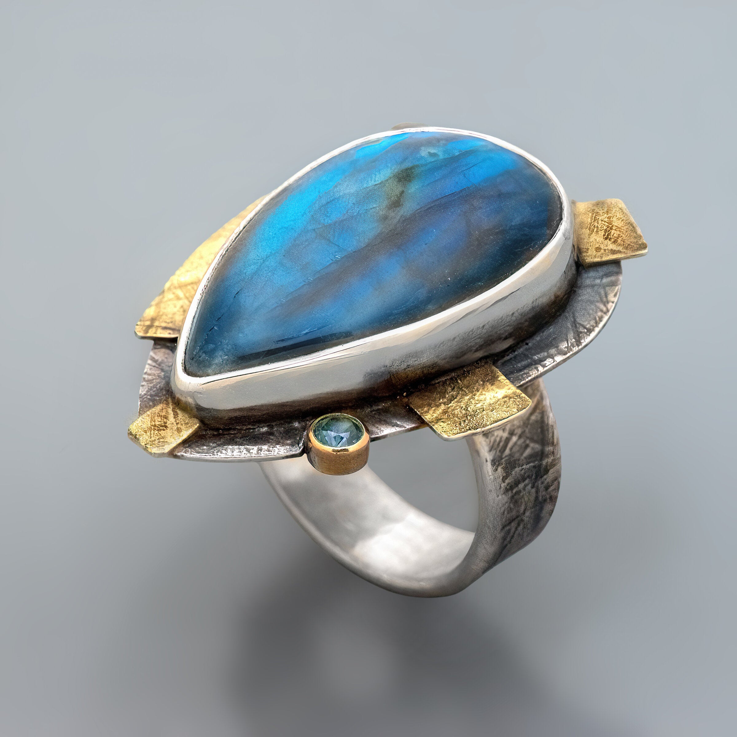 Royal Blue Labradorite Ring
