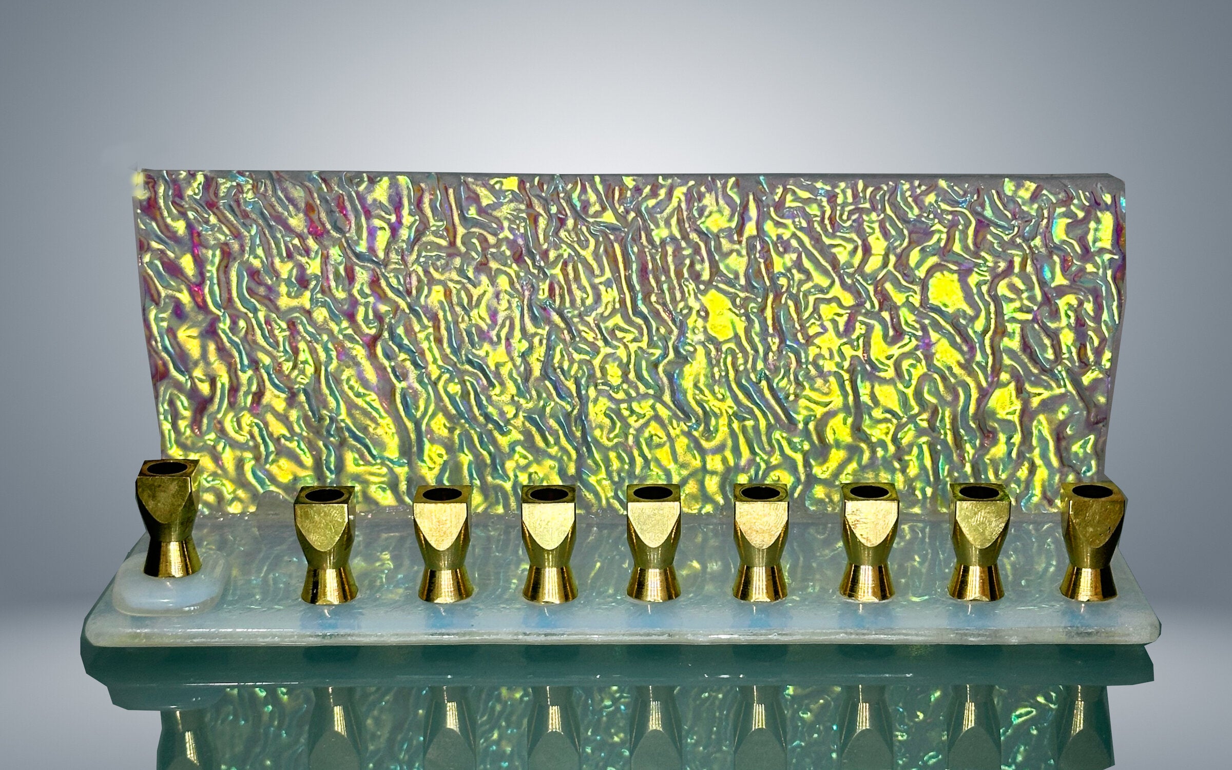Golden Wave Menorah