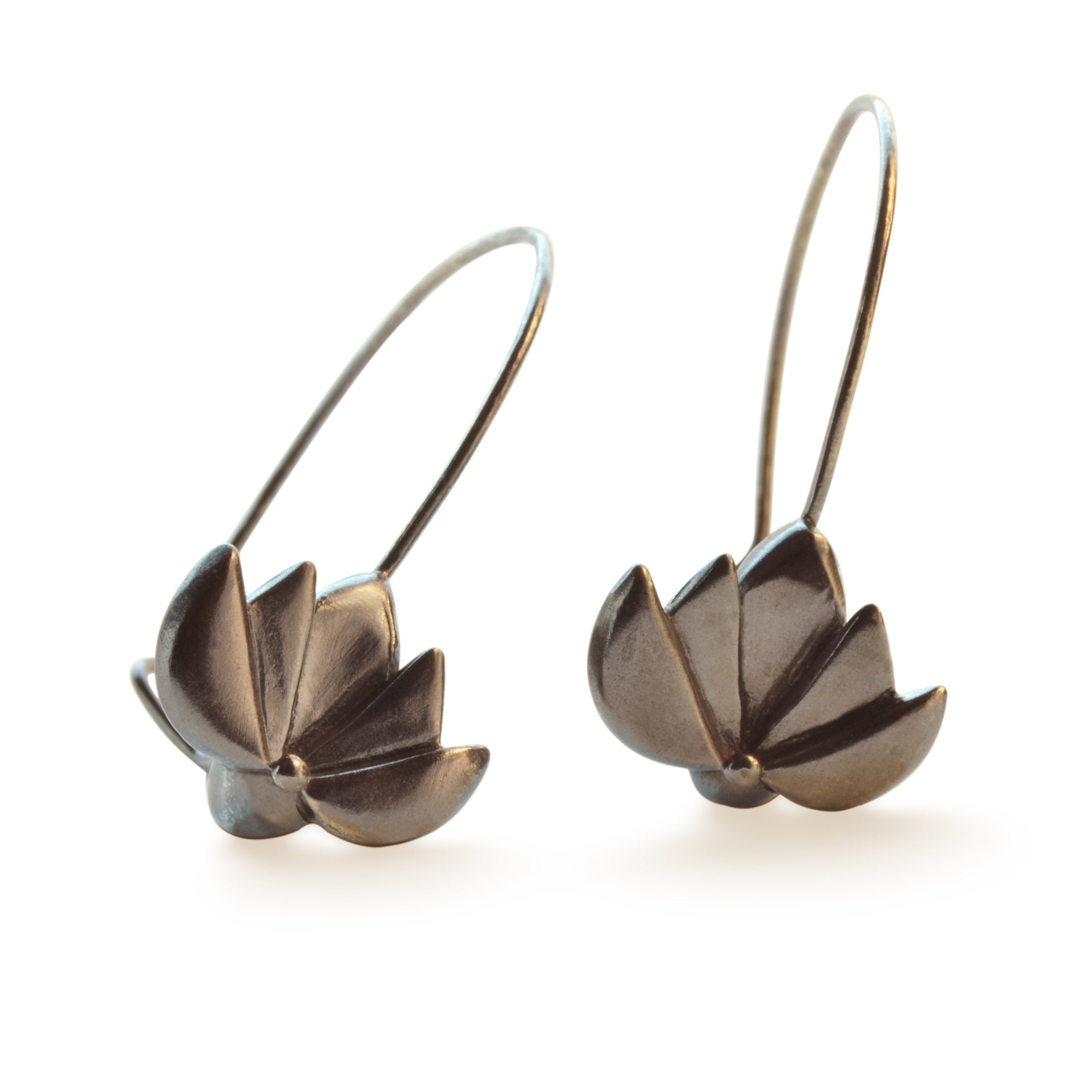 Lotus Hoop Earrings