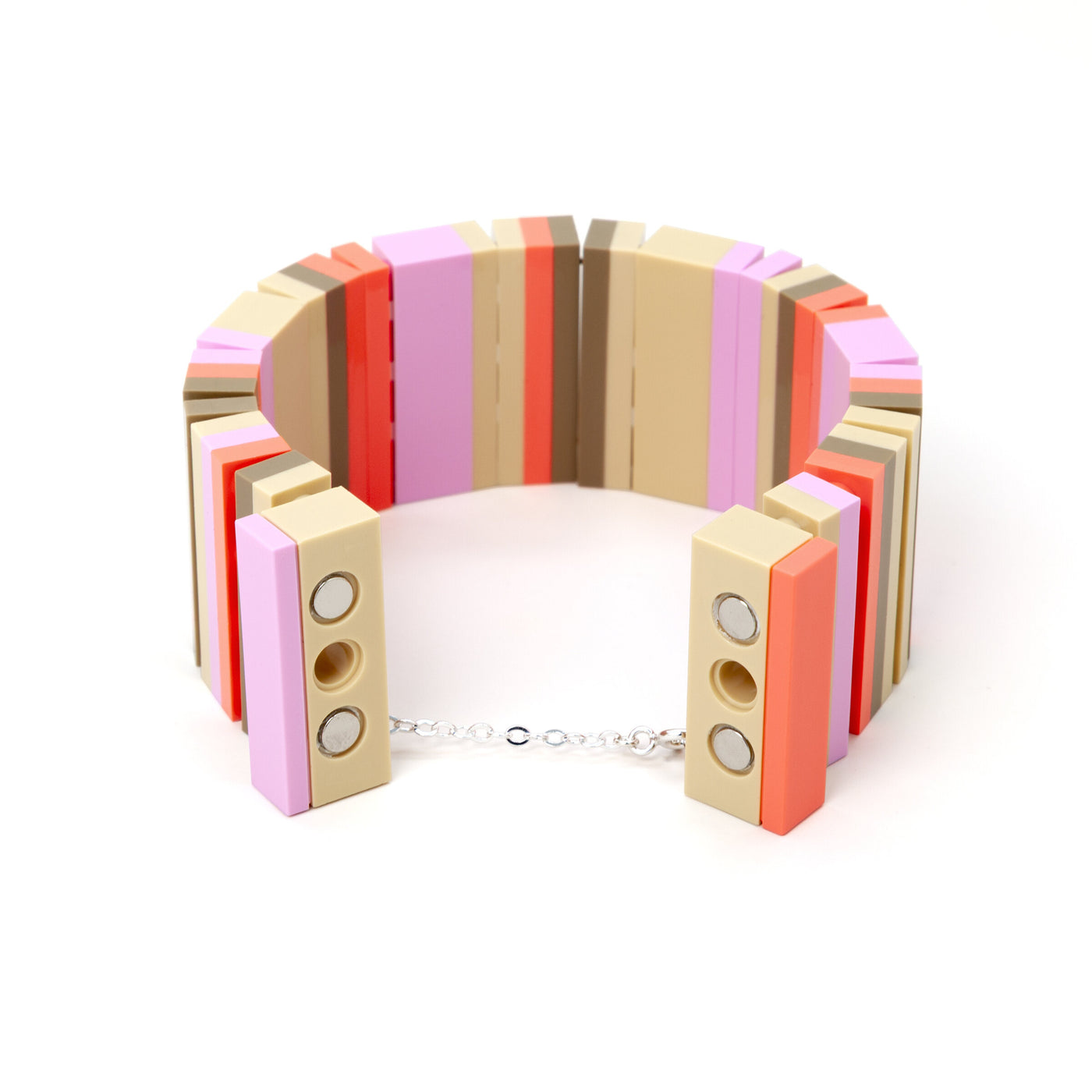 Persimmon Blossom 1x4 Magnetic Bracelet open view | Photo by emiko oye