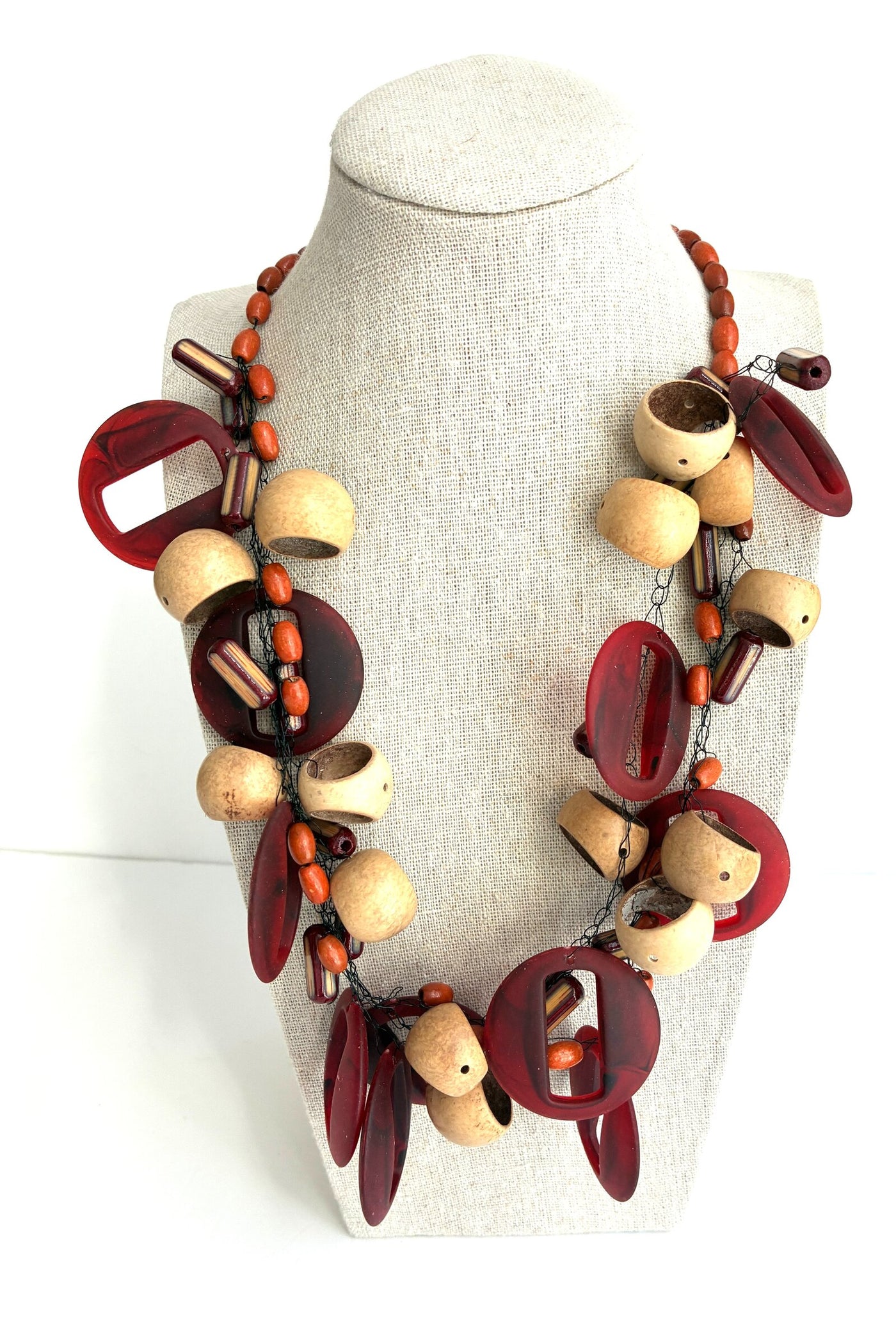 Deep Red Pitogos Necklace