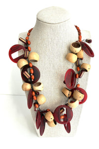 Deep Red Pitogos Necklace