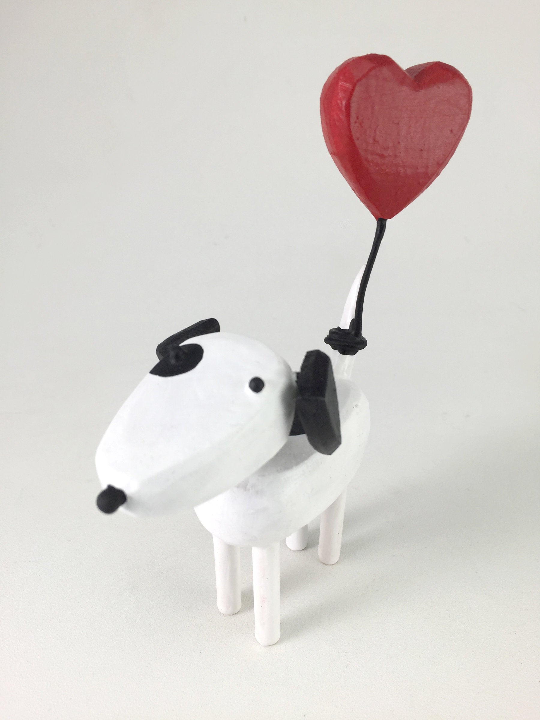 Dogs with Heart Balloons