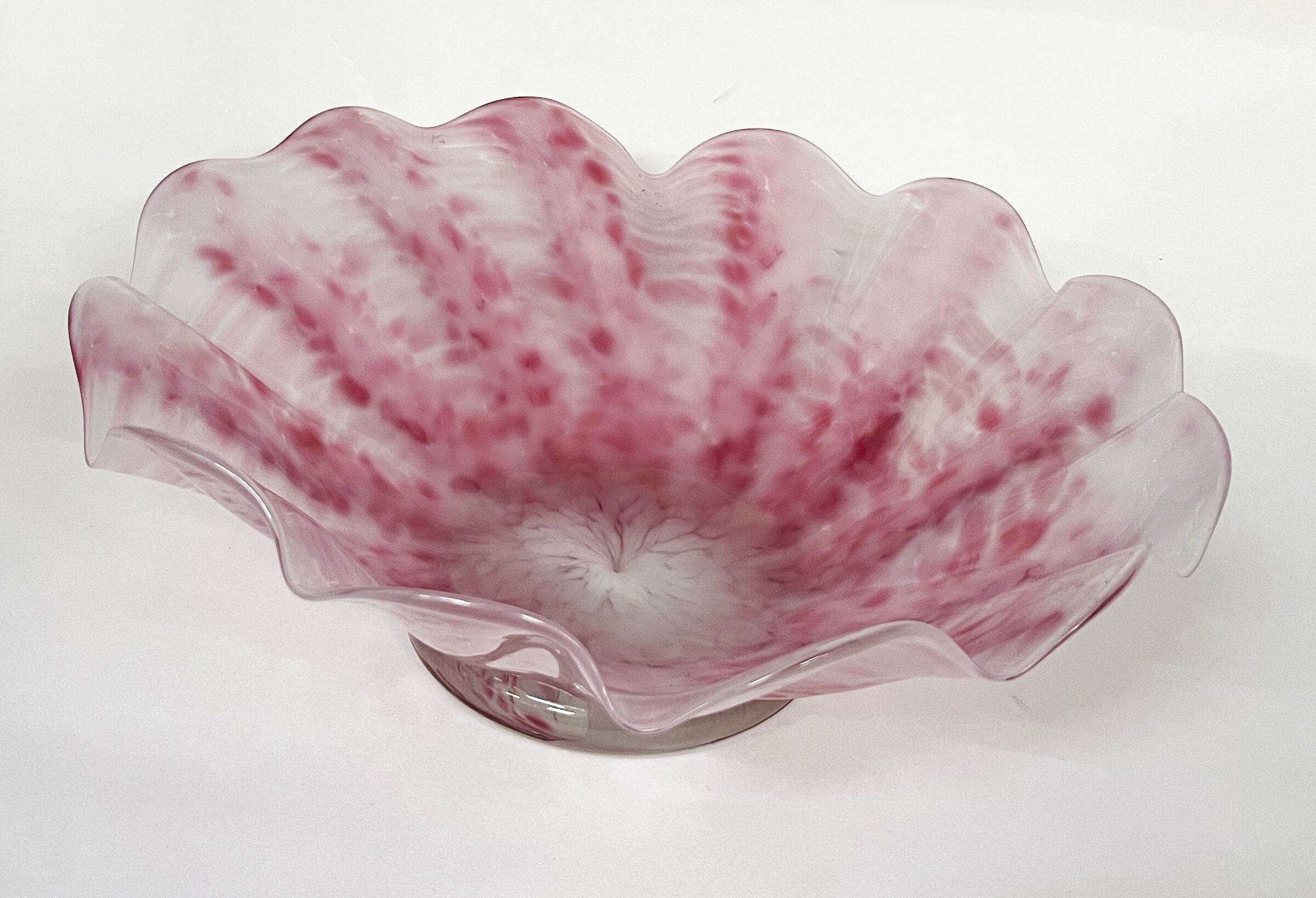 Pink Ruffled Bowl