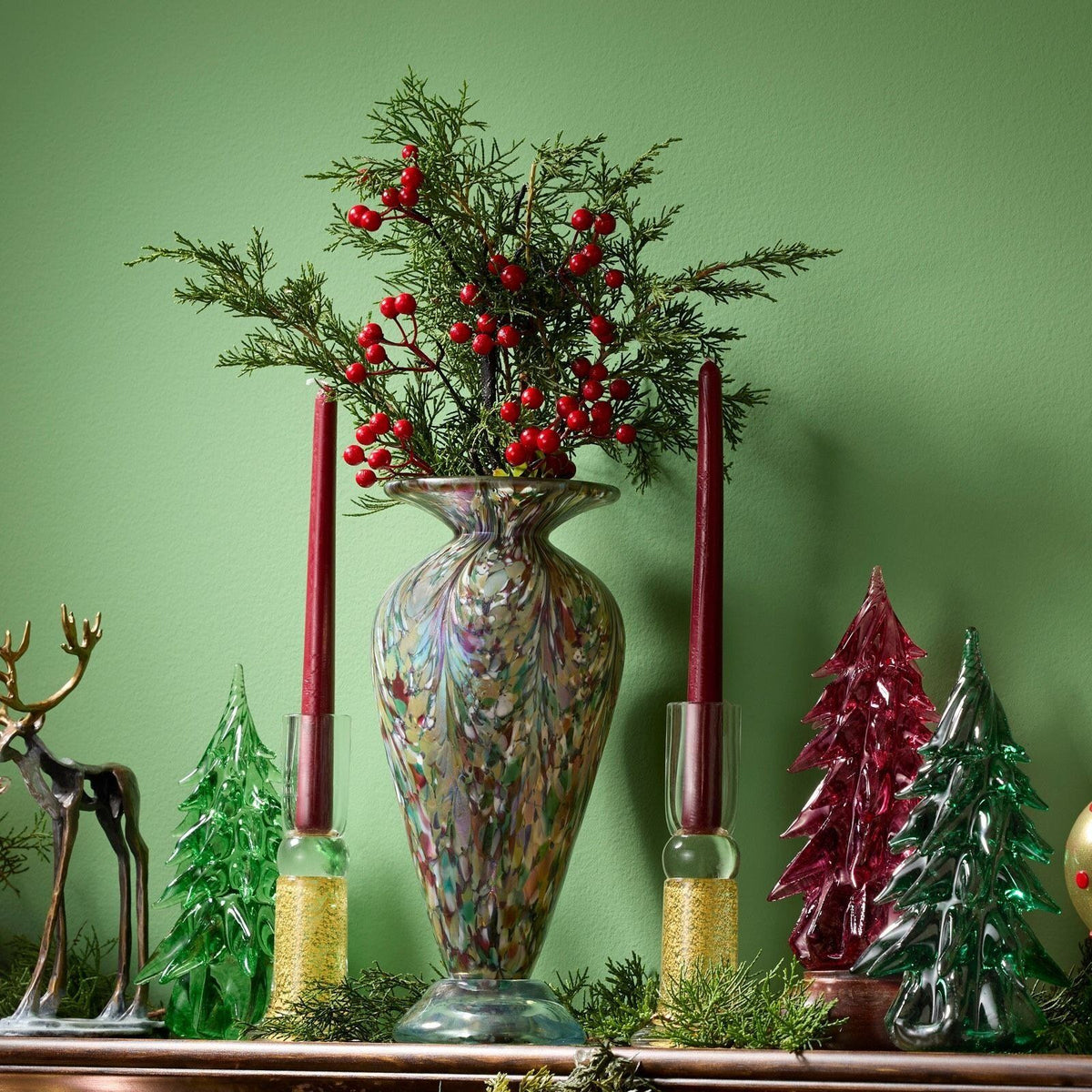 Tall Classic Christmas Vase