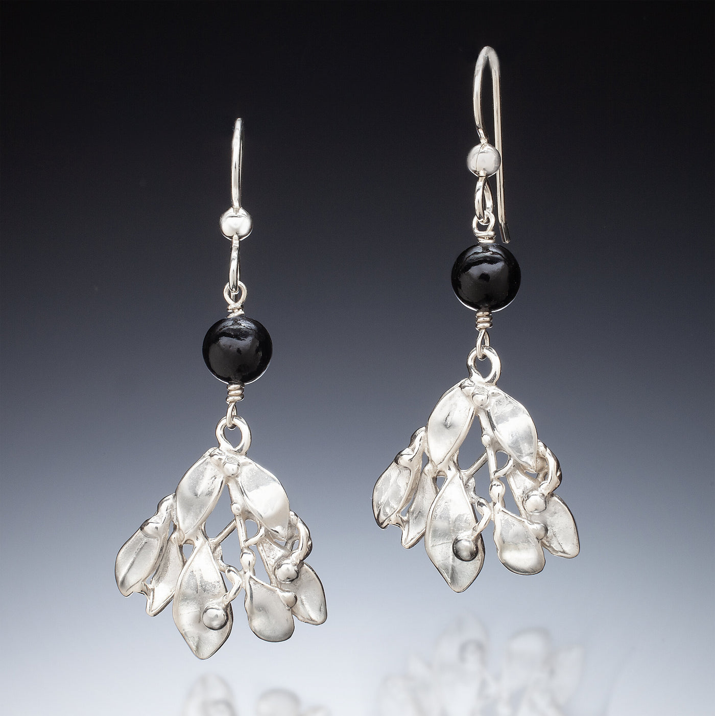 Leaf Bouquet Fan Earrings  
Black Onyx | Photo by Ralph Gabriner