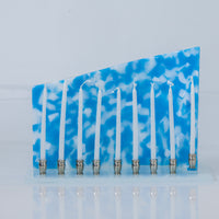 Celestial Art Glass Menorah