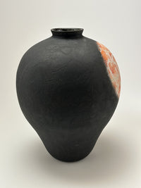 Black Jar with Orange