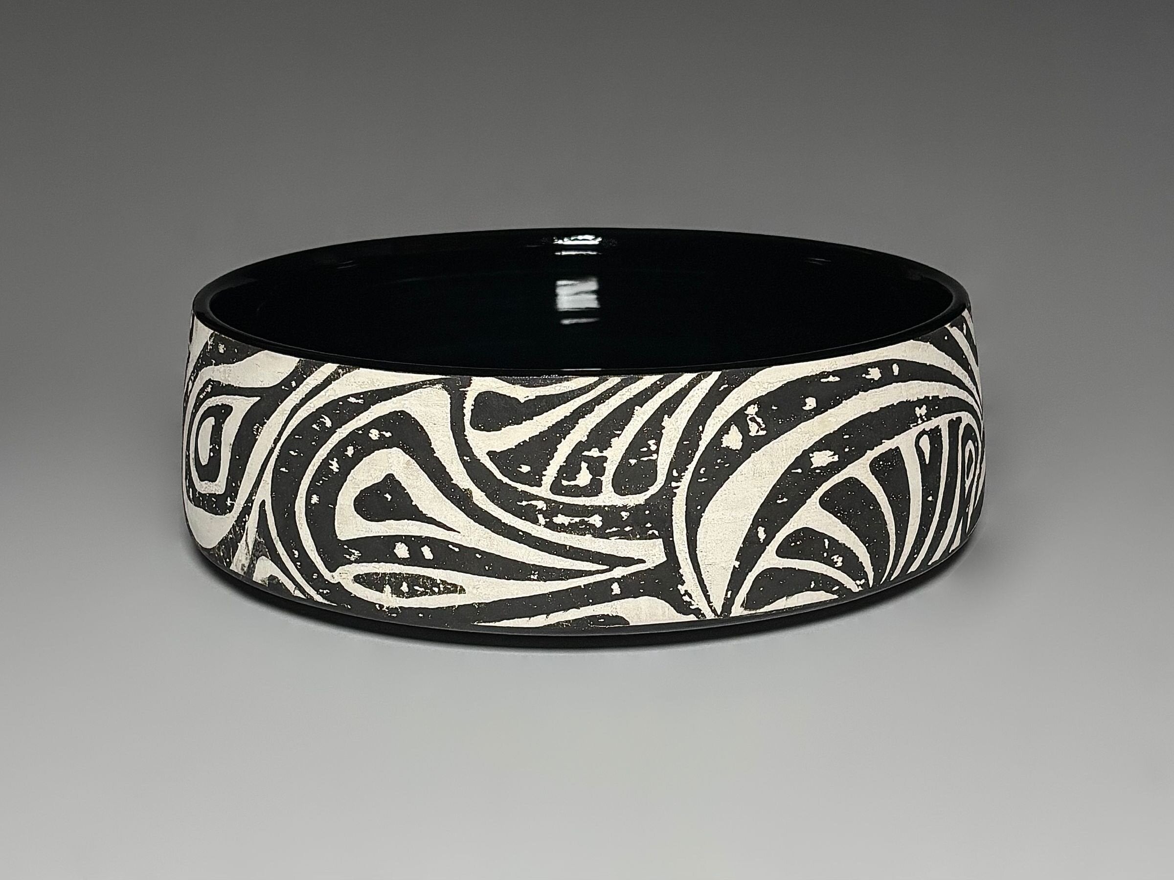 Zebra Swirl Stripe Bowl