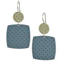 Dark teal with dots