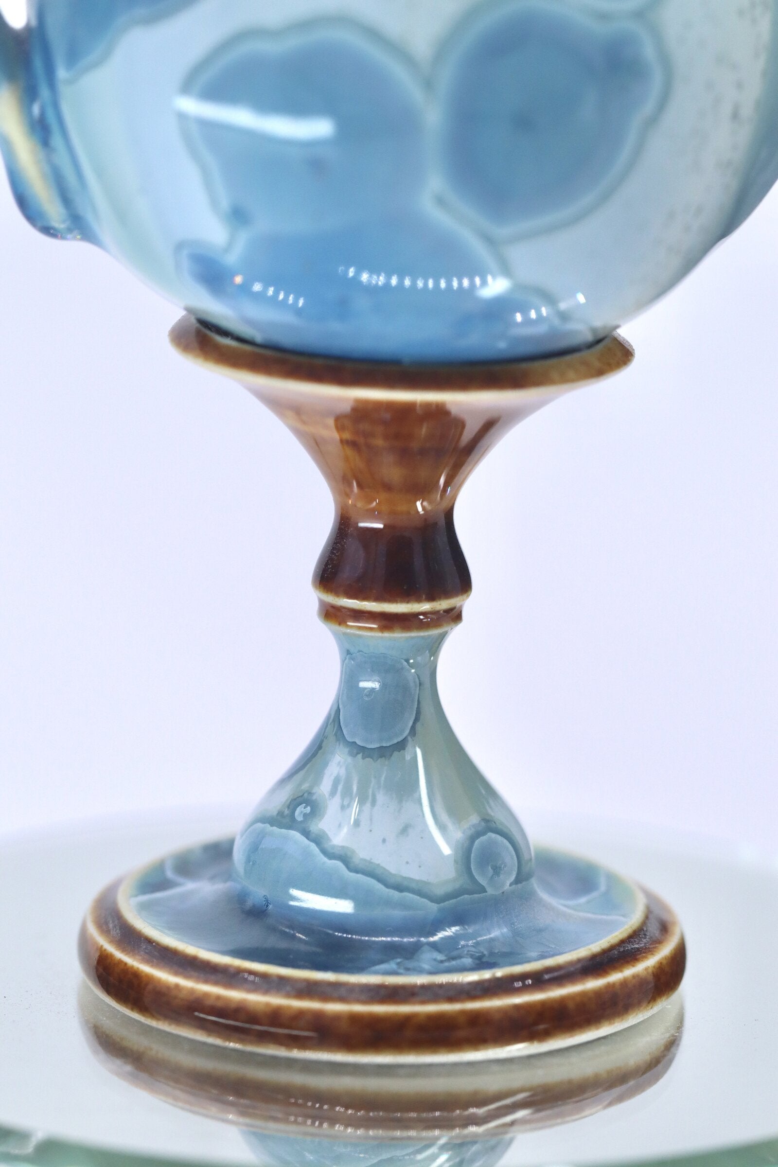 Seafoam Blue Miniature Crystalline Teapot