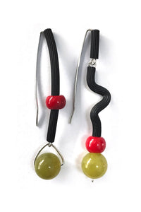 Lemon Jade and Coral Earrings