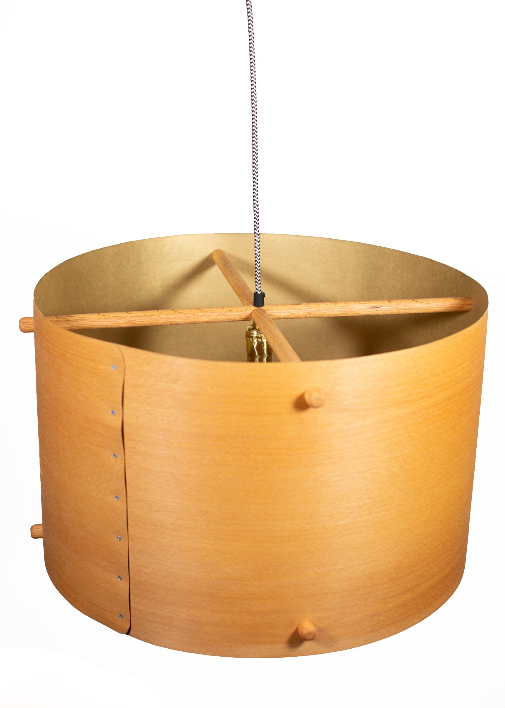 Drum Pendant Lamp in Medium, Beech