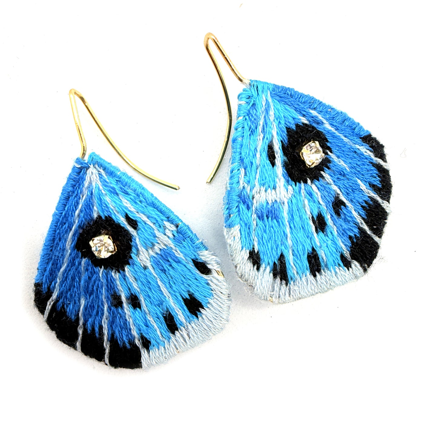 Blue Butterly Wing Earrings