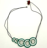Turquoise & White Ringed Necklace
