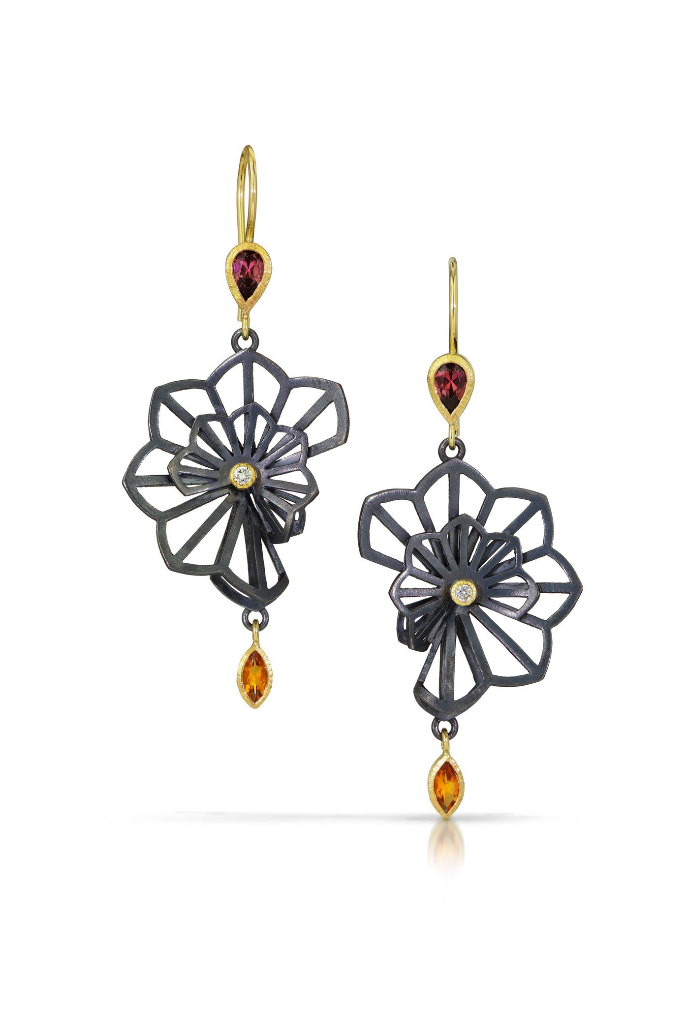 Double Hyacinth Fold Origami Earrings