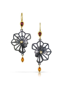Double Hyacinth Fold Origami Earrings