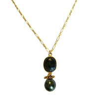 Radiant Sapphire & Pearl Necklace