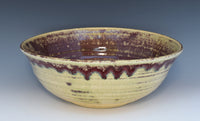 Red Stoneware Serving Bowl