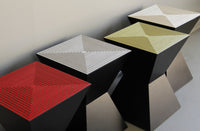 left to right: red koto, silver, willow green, maple