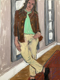 Girl with Brown Hair in Hall