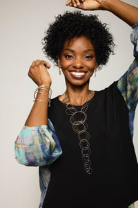 Orbiting Circles Lariat Necklace