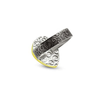 Flowering Vine Carved Ruby Ring