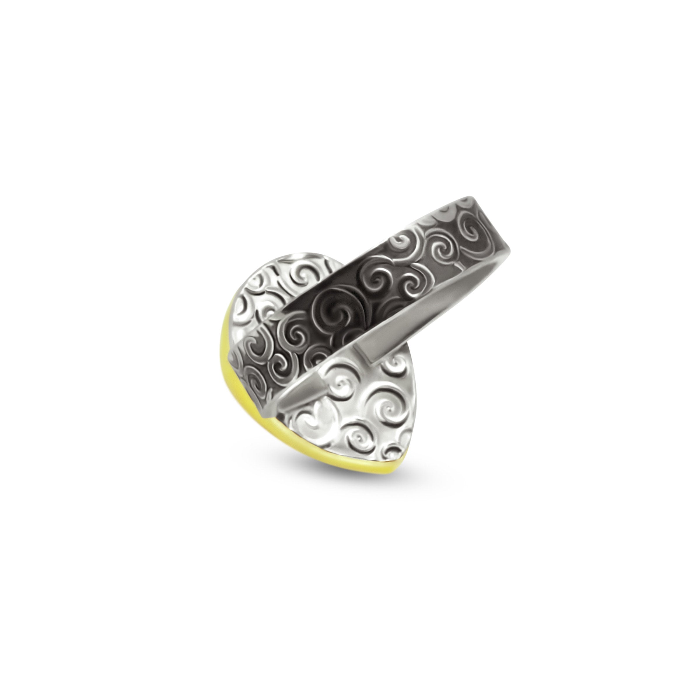 Flowering Vine Carved Ruby Ring