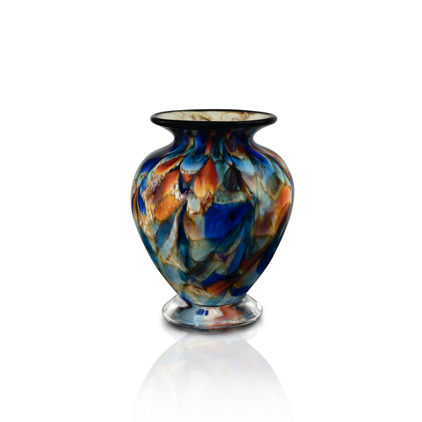 Blue Sunrise Squat Vase