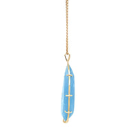 Large Aquamarine Drop Necklace