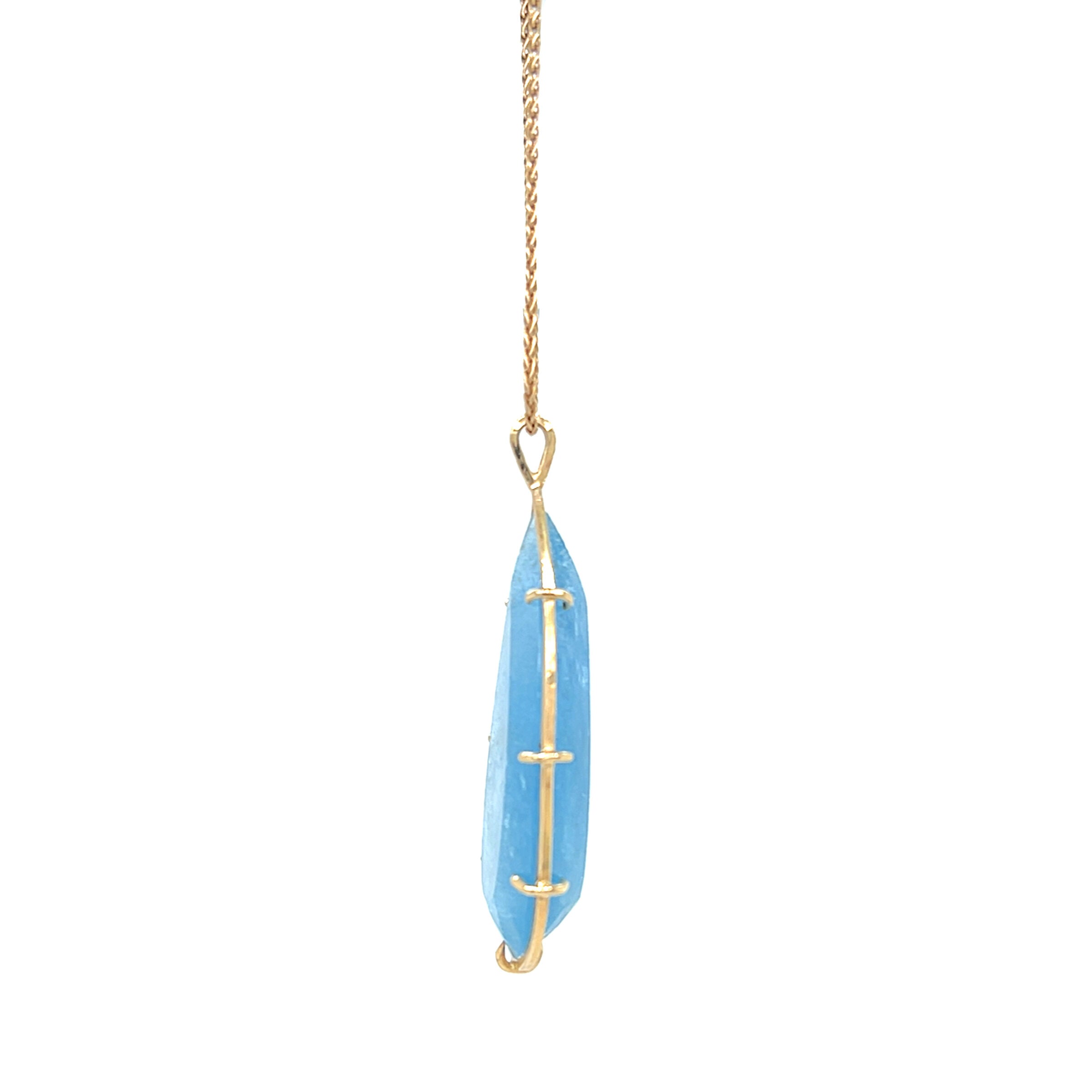 Large Aquamarine Drop Necklace