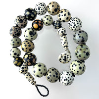 Creamy Dalmatian Bead Necklace