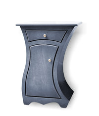 left-handed, slate stain