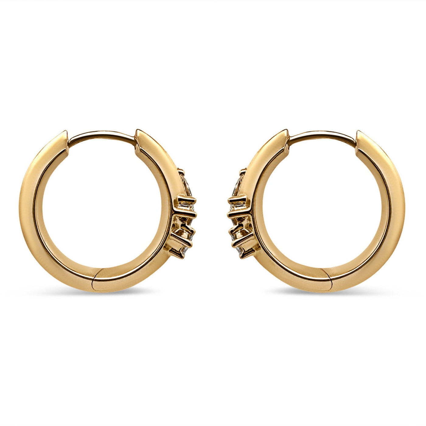 Trellis Knife Edge Huggie Earrings