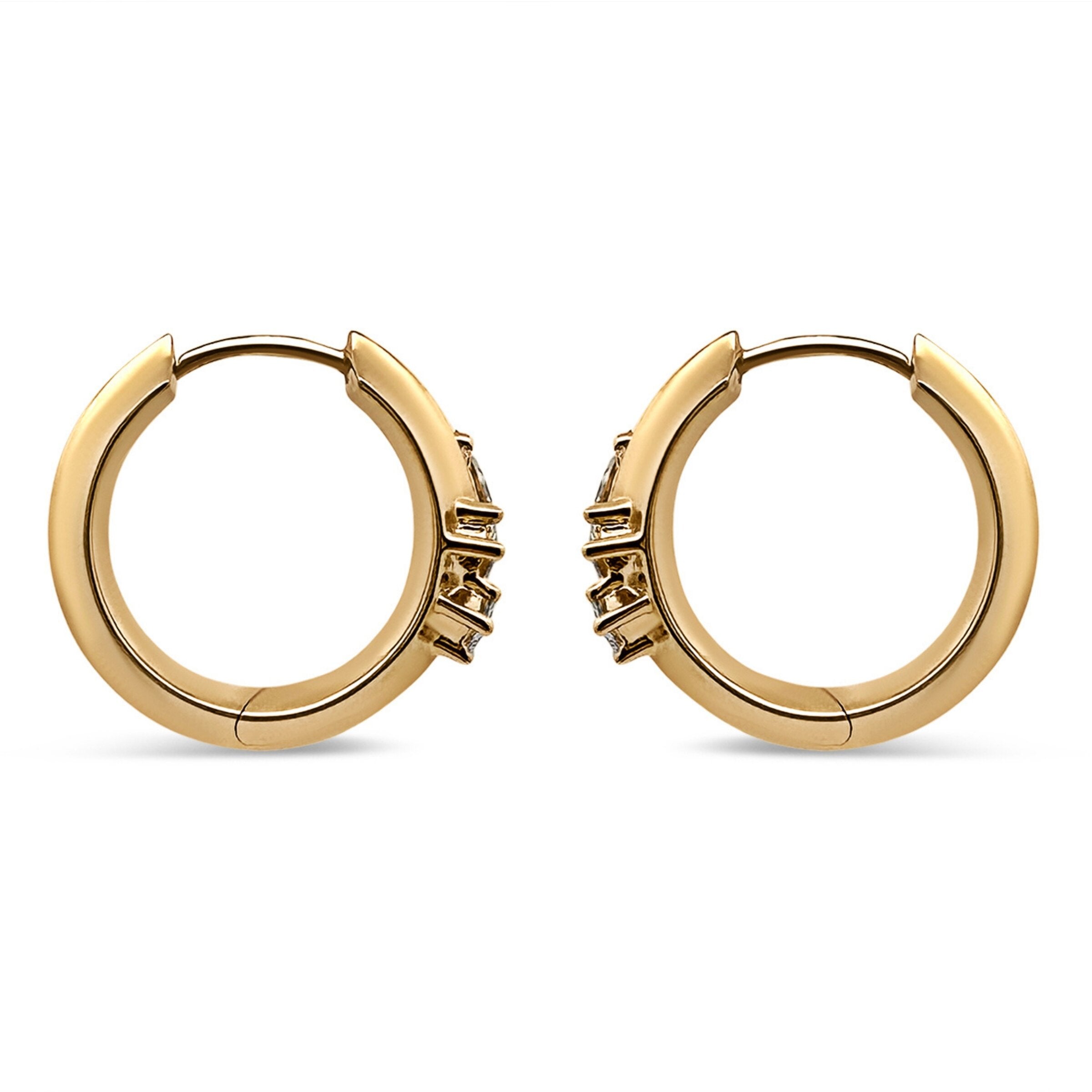 Trellis Knife Edge Huggie Earrings