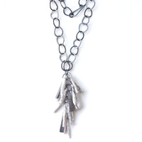 Carved Biwa Pearl Cluster Necklace