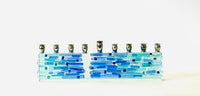 Parting of the Sea Aqua blue Menorah