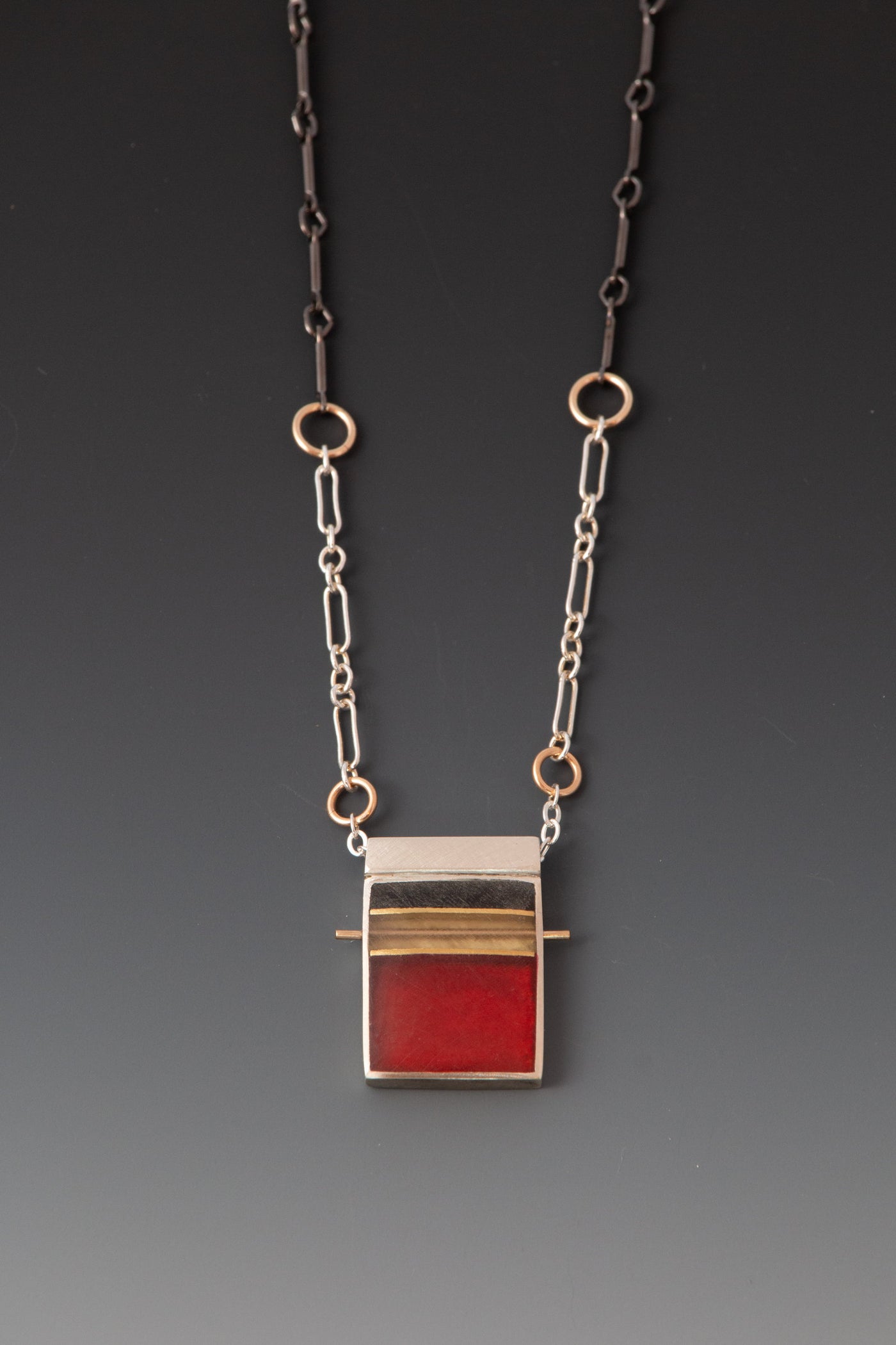 Rec Necklace Rust